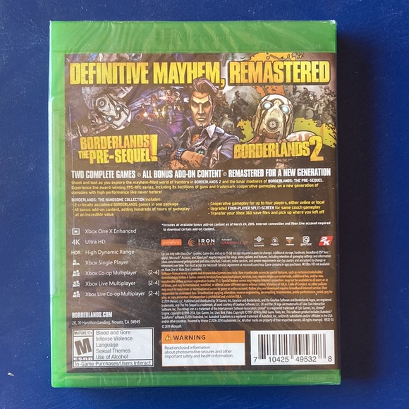 Brand new still factory sealed Xbox One Borderlands The Handsome Collection - Picture 3 of 3